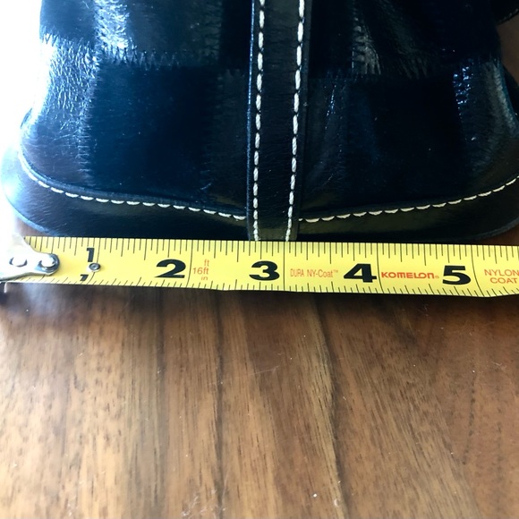 ISABELLA FIORE leather, patchwork bag. Excellent condition. Vintage black๐ - Picture 9 of 16